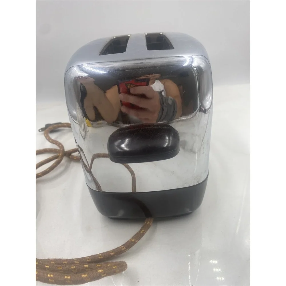 VINTAGE Imperial Toaster Chrome Model 1116-A Single SLICE POP UP TOASTER Works